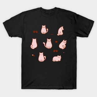 7 Pink Meow Stickers by Sunnie Meowtlu T-Shirt